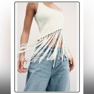 Zara ribbed top with beading